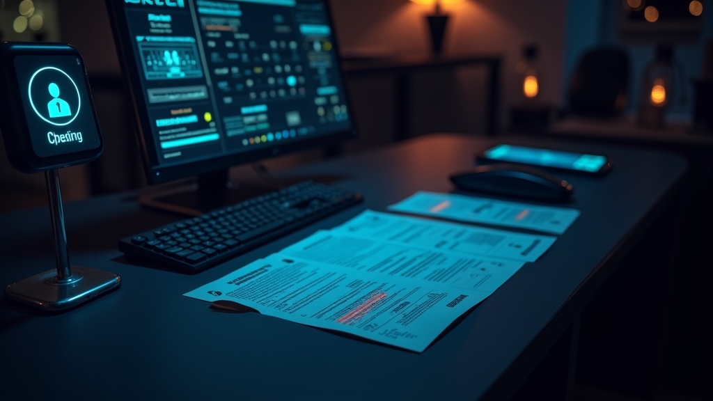 Documentos y verificación de cuenta en una escena de casino online